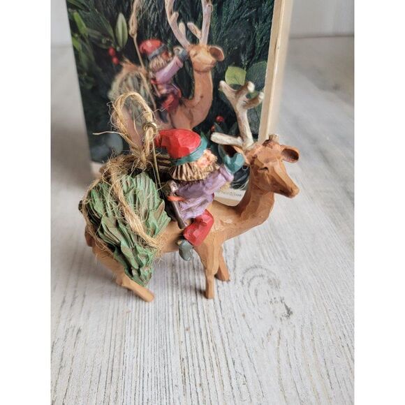 Hallmark AS IS folk art home from the woods ornament Xmas 1995 - Picture 2 of 8